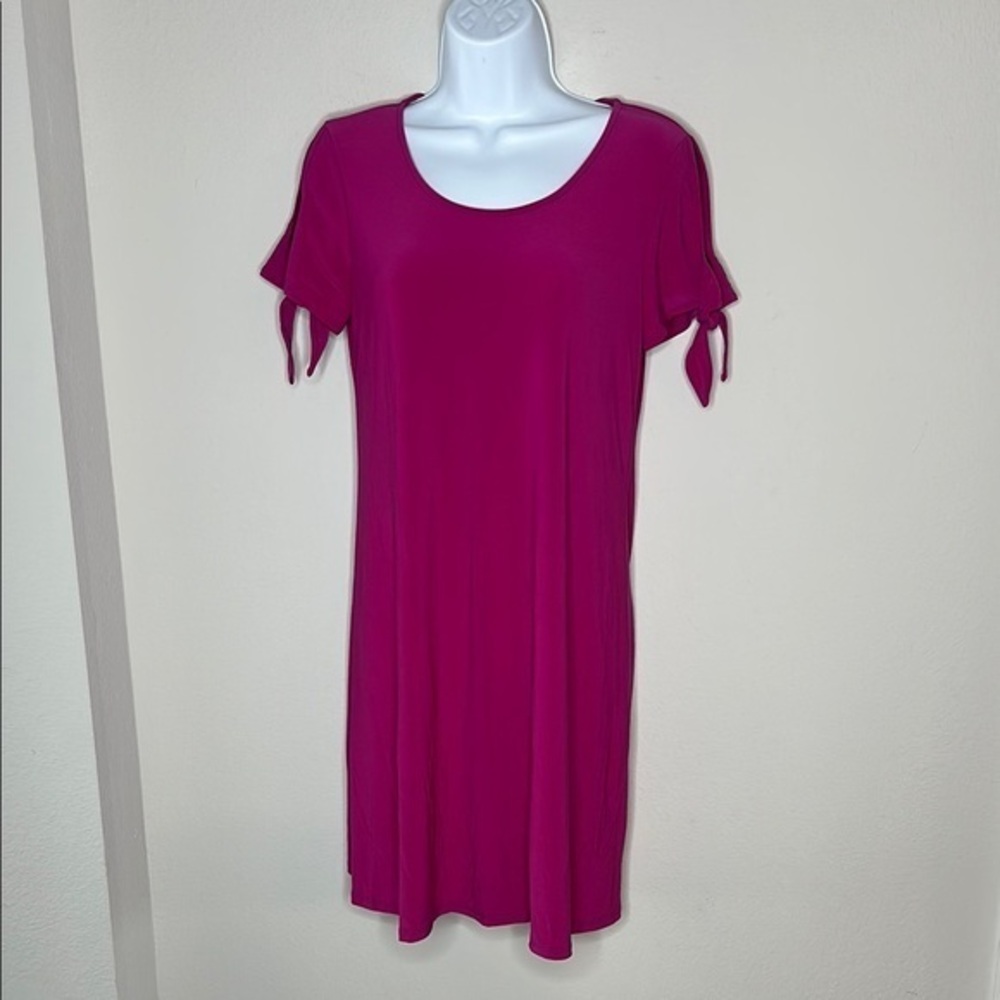 MSK Fuchsia Short Sleeve Dress
